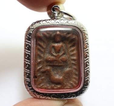 LP PARN PIM BORAN SONG KAI BUDDHA ON CHICKEN THAI REAL AMULET LUCKY RICH PENDANT