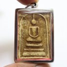 PHRA SOMDEJ BACK LP KLAI VAJASIT BLESSED 1969 WAT RAKANG THAI 3 TAKRUT AMULET 1
