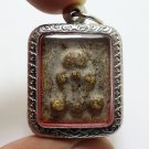 PHRA PIDTA GRADUK PHII AMULET BLESS 1942 CLOSE EYES BUDDHA THAI ANTIQUE PENDANT
