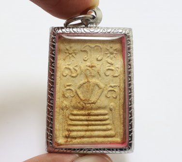 PHRA SOMDEJ WAT CHALERMPHRAKIAT PENDANT 2 BLESS 1900 THAI BUDDHA MIRACLE AMULET