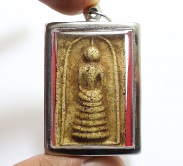 SOMDEJ LP VONG BLESS 1974 BACK SALIKA YANT THAI BUDDHA MIRACLE AMULET PENDANT 2
