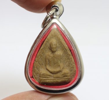 PHRA LP TOH SMALL BO LEAF BLESSED IN 1980 BUDDHA MAGIC YANT SUCCESS RICH PENDANT