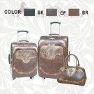 3 Piece Cowgirl Western Luggage Set by Montana West - Brown, Black