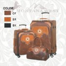 3 Piece Western Luggage Set incl Carry On - Montana West Texas Pride Collection