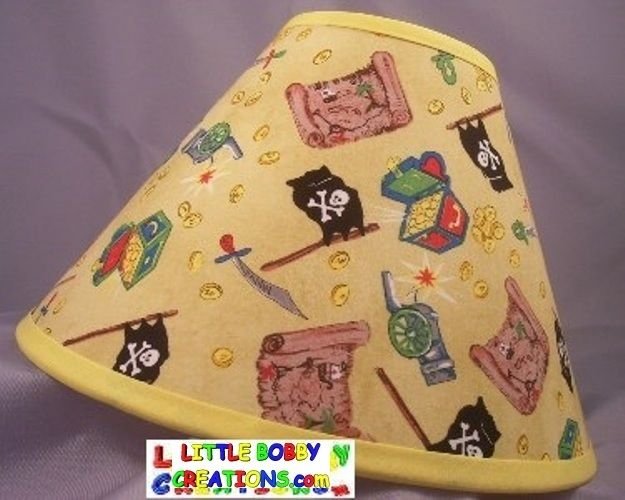 Pirate Pirates Fabric Lamp Shade (All Handmade After Order is Placed)