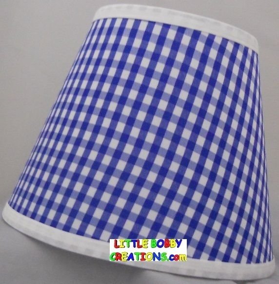 Gingham Blue and White Gingham Lamp Shade (Handmade Once Order is Placed)