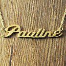 Gold plated over Silver Name Charm