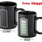 Fee Shipping Magic Heat color temperature Changing Battery Ceramic Coffee Mug Cup