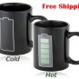 Fee Shipping Magic Heat color temperature Changing Battery Ceramic Coffee Mug Cup