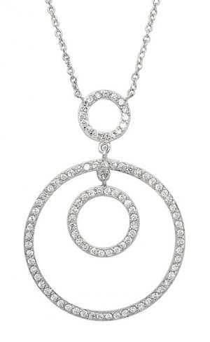 Triple Circle CZ Necklace
