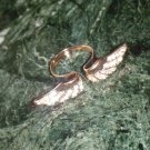 18K ROSE GOLD BONDED WING RING 7.5