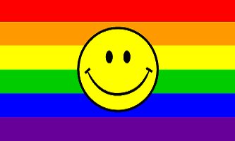 Smiley Face Rainbow Flag 3' x 5' New