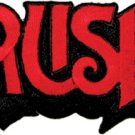 Rush Iron-On Patch Red Letters Logo