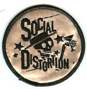 Social Distortion Iron-On Patch Silver Circle Logo