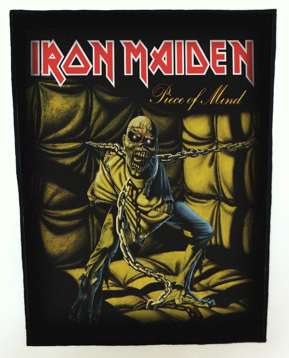 Iron Maiden Sew On Canvas Back Patch Piece Of Mind Logo