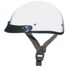 GLOSS WHITE Helmet - Daytona Skull Cap w/ Visor