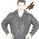 Black Jacket w/ Side Laces - Naked Leather