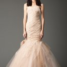 Champagne Tulle Faced Lace Mermaid Wedding Dresses 2013 Bridal Dress US/UK 2 4 6 8 10 12 14 16