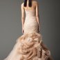 Champagne Tulle Faced Lace Mermaid Wedding Dresses 2013 Bridal Dress US/UK 2 4 6 8 10 12 14 16