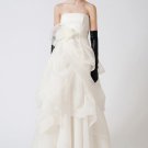 Fashion Strapless Puffy Organza Empire Wedding Dress US/UK 6 8 10 12 14 16