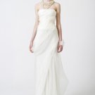 Low Back Sleeveless Sheath Tulle Simple Wedding Dress US/UK 6 8 10 12 14 16