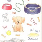 Training a puppy? Newspaper, ball, leash, collar, bones