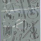 Silver Music Instuments, Flute, Tuba, Note Stickers