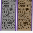 GOLD 3/4" Capital & Lower Alphabet Letter Stickers