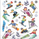 12 People on skiies / snowboard stickers & More..