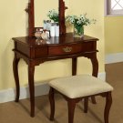 (CM-DK6404CH) Madera Cherry Finish Vanity Set