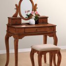 (F4063) Walnut Finish Vanity Set