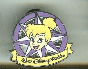 Disney Peter Pan Hidden Mickey Walt Disney World compass crest Tinker Bell Pin