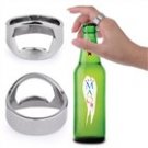 Stainless Steel Finger Ring Style Beer Wine Bottle Opener (20mm Diameter) - Silver