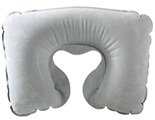 Neck Pillow Sleep Mask Earplugs Travel Pack (Gray)
