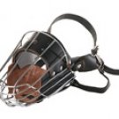 XLO-1 Metal and Cowhide Shepherd Dog Muzzle (Black)