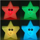 Cute Romantic Smiling Pentagram Shape 7-color Changing LED Lamp Light (White)