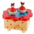 Wooden Cute Bee Design Music Box (Wood Color)