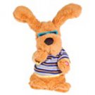 Cute Singing Wiggles Wags Puppy Electric Plush Toy (Brown)