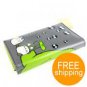 Cute Anime Print 3-Fold Wallet (Green/Grey)