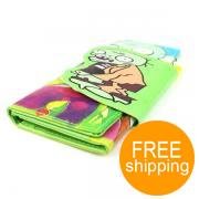 Plants vs. Zombies Print 2-Fold Long Wallet for Her (Green)