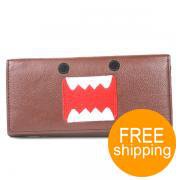 Domo Kun Long Leather Wallet/Purse (Brown)