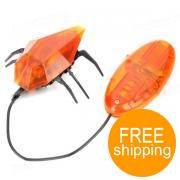USB Fluorescent R/C Robot Beetle Toy - Transparent Orange