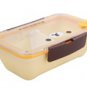 Cute Rilakkuma Design Rectangular Deep Lunch Box with Fork (Yellow)