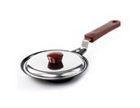1pcs Heart Shape Egg Fry Mini Non-Stick Frying Pan + Cover (Black)