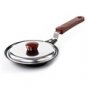 1pcs Heart Shape Egg Fry Mini Non-Stick Frying Pan + Cover (Black)