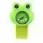 Cute Cartoon Animal Frog Children Boy Girl Silicone Slap Watch Green
