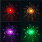 Mini Snowflake Shaped Colorful Flashing LED Light with Wall Sucker (Transparent)