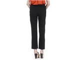 Women's Polyester & Spandex Pure Color Elastic Harem Pants L (Black)