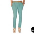 Women's Polyester & Spandex Pure Color Elastic Harem Pants L (Light Green)