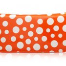 Polka Dot Zippered Closure Wallet (Orange)